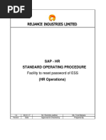 Sap - HR Standard Operating Procedure: Facility To Reset Password of ESS