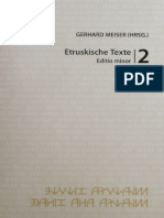 Meiser Gerhard HRSG Etruskische Texte Editio Minor Teil 2 Te
