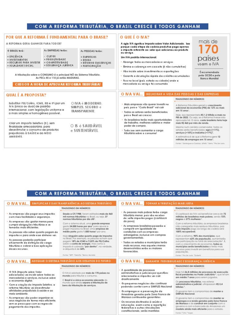 Reforma Tributária e o Impacto do IVA no Brasil | PDF | Impostos ...