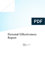 Personal Effectiveness Report