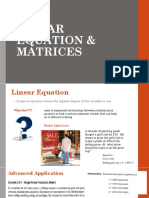 Linear Equation Matrices PDF
