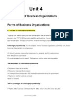 FORMS OF BUSINESS ORGANIZATIONS