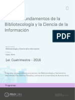 Uba - Ffyl - P - 2016 - Bib - Fundamentos de La Bibliotecología y La Ciencia de La Información