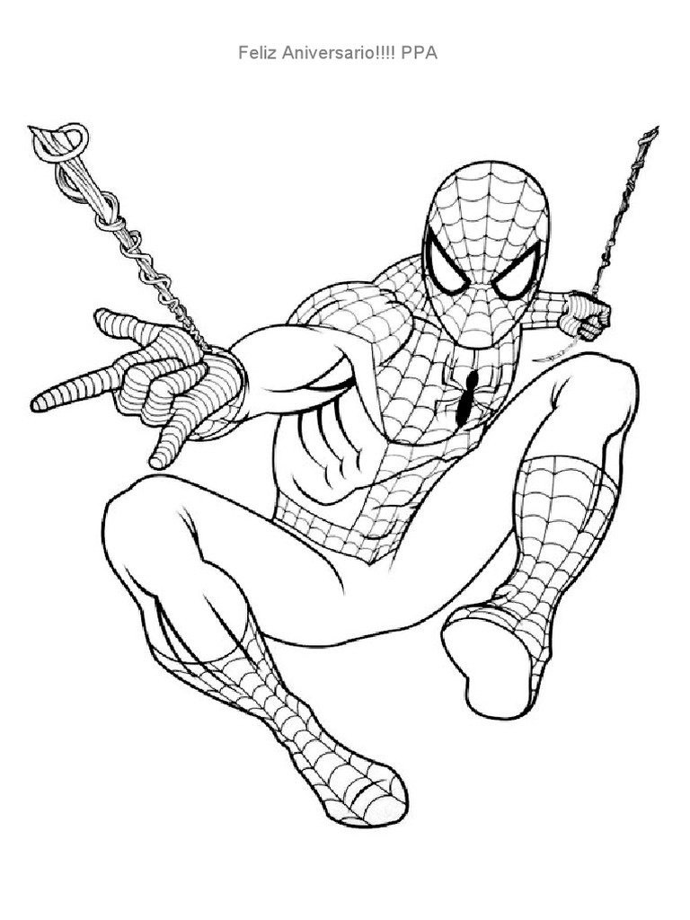dibujo-colorear-spiderman-colgandose-de-su-telarana-pdf