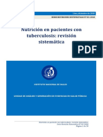 Nutrición y tuberculosis: efecto en tratamiento y estado nutricional