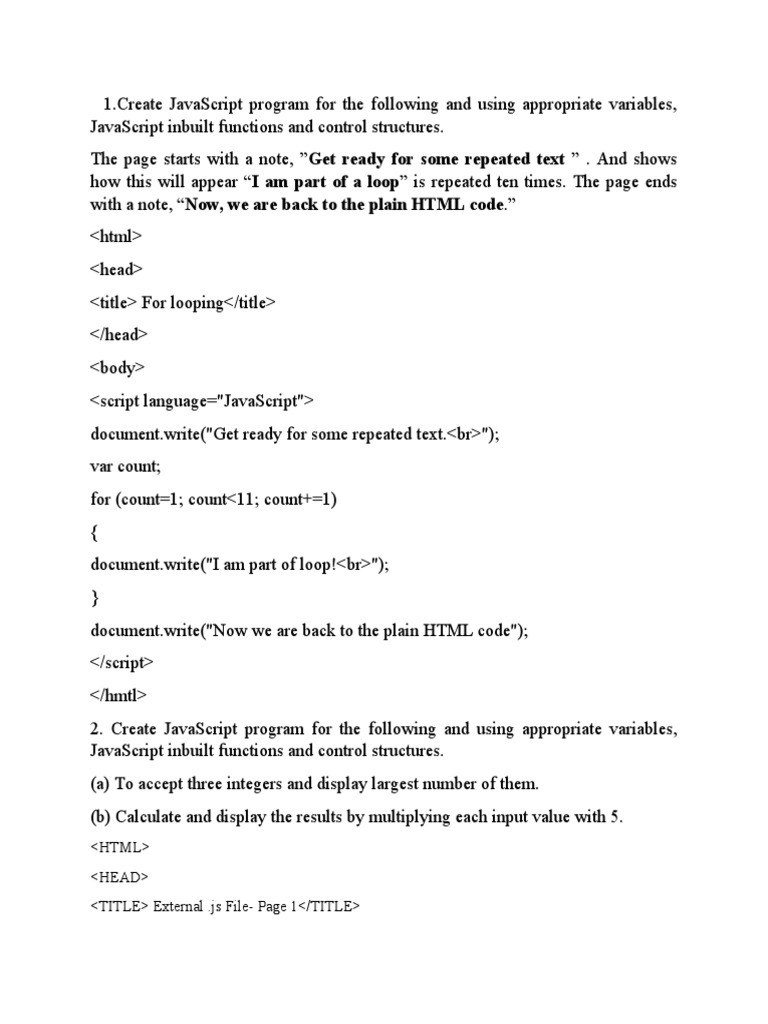 External .Js File-Page 1 | PDF