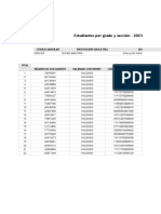 Estudiantes Por Grado y Sección - 2023: Código Modular Institución Educativa Modalidad