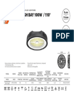 Karta Katalogowa LED RIO HIGH BAY 100W 110° PDF
