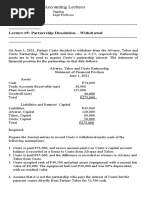 Lecture 05 Partnership Dissolution Withdrawal