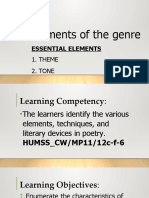 Elements of The Genre