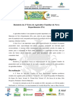 Relatorio Da 2° Feira Da Agricultura Familiar de Novo Repartimento