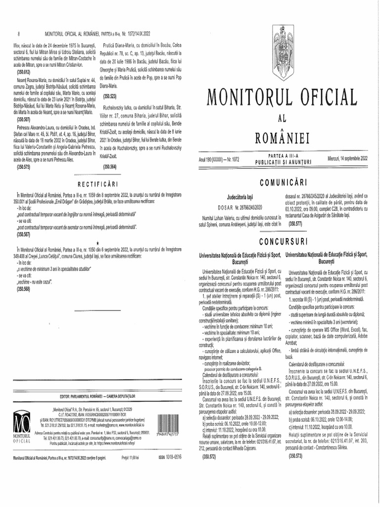 Monitorul Oficial PDF PDF