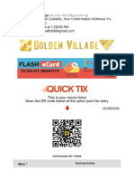 Dear Abdullah Zulkefle, Your Confirmation IDMovie Tix (Quick Tix™) PDF