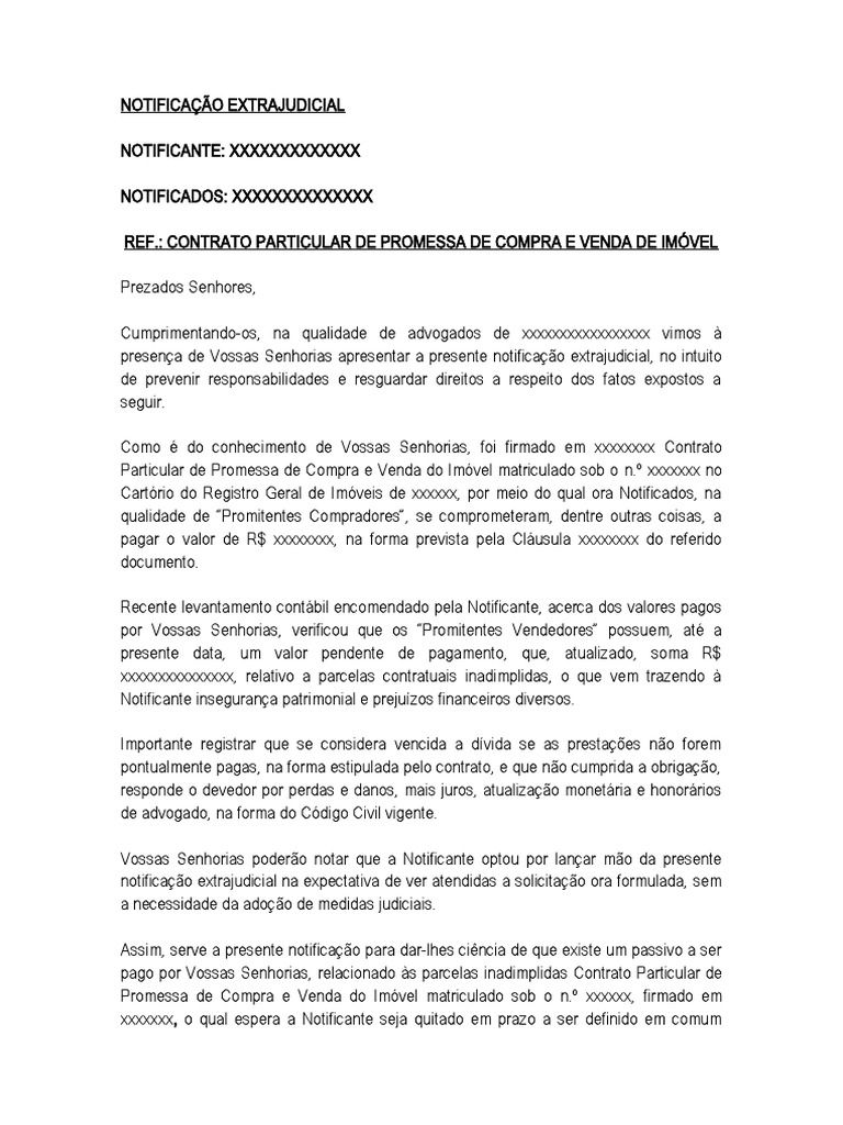 Notificação Extrajudicial | PDF | Justiça | Crime e Violência