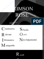Crimson Rose and Characteristics of Constructive Feedback Final