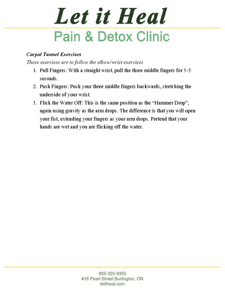 Carpal Tunnel Exercises PDF