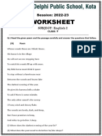 Class 5 English 2 Worksheet PDF