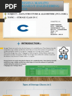 Subject:-Data Structure & Algorithm (Pcc-Cs301) Topic: - Stroge Class in C