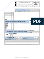 Formato Identificacion Control y Tratamiento de Servicio No Conforme