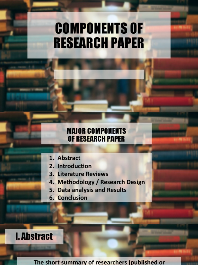 Key Components of a Research Paper | PDF | Methodology | Data