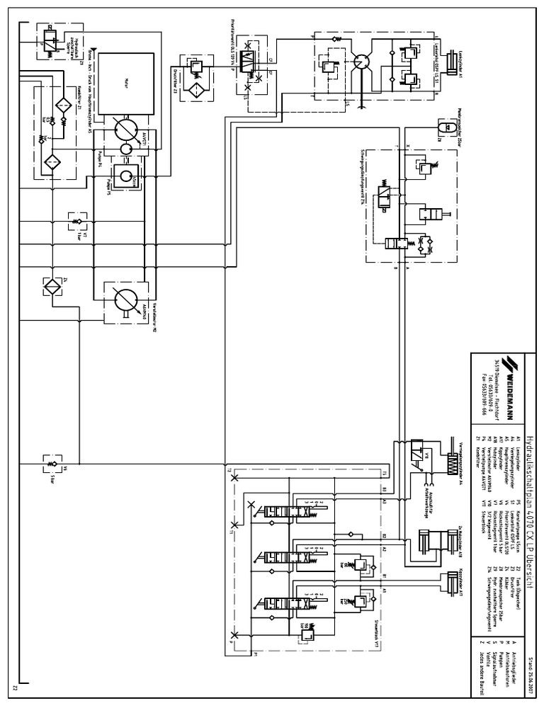 Hydraulikschaltplan 4070 CX LP Übersicht PDF | PDF