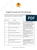 English Proverbs With Meanings PDF