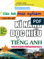 Câu Hỏi Trắc Nghiệm Chuyên Đề Kỹ Năng Đọc Hiểu Tiếng Anh - Vĩnh Bá PDF