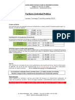 Tarifario Elecciones Elecciones Consejo Constitucional 2023