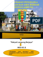 PEMAPARAN RENSTRA BPKAD PROVINSI LAMPUNG 2020-2024 Revisi