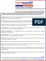 Important Insurance Terminologies PDF