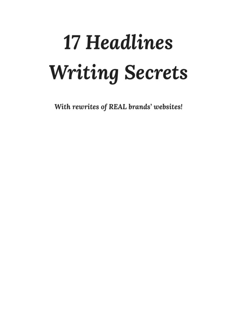 Headline Writing Tips for Copywriters | PDF | Advertising | Marketing