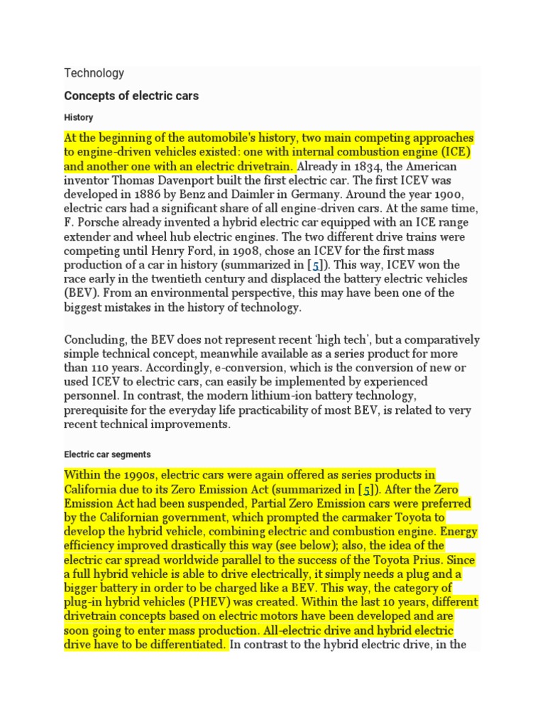 How Electric Car Works PDF Hybrid Electric Vehicle Plug In Hybrid