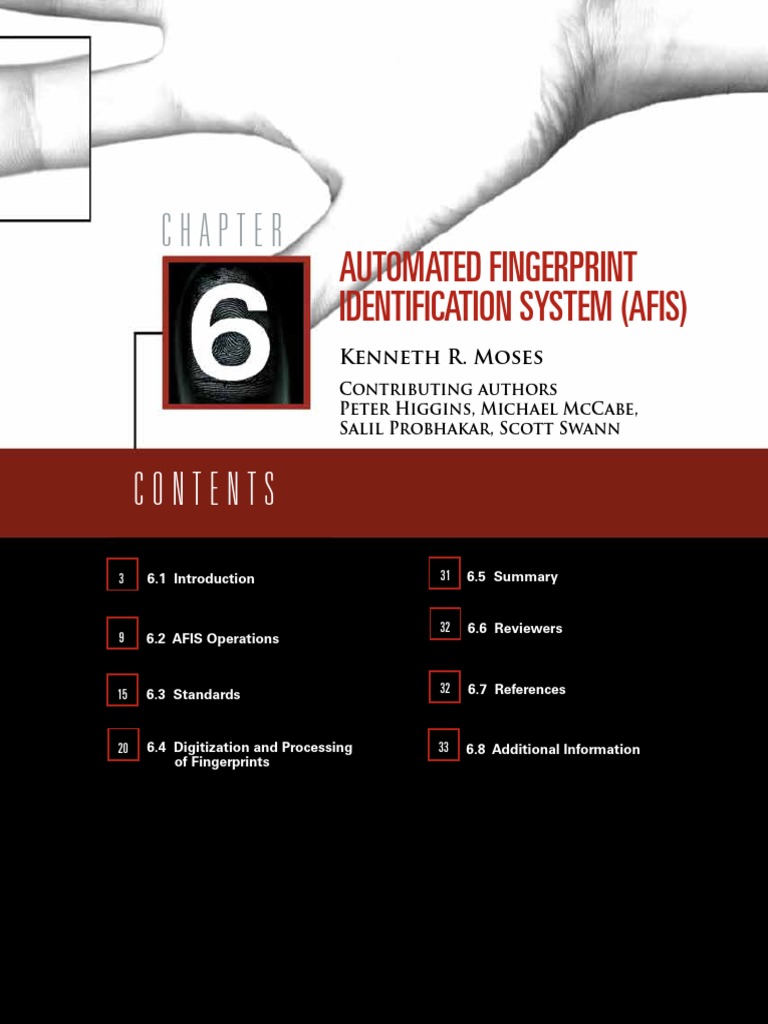 History and Development of AFIS | PDF | Fingerprint | Crimes