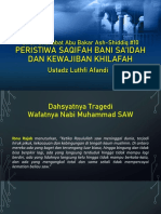 Peristiwa Saqifah Bani Saidah Dan Kewajiban Khilafah