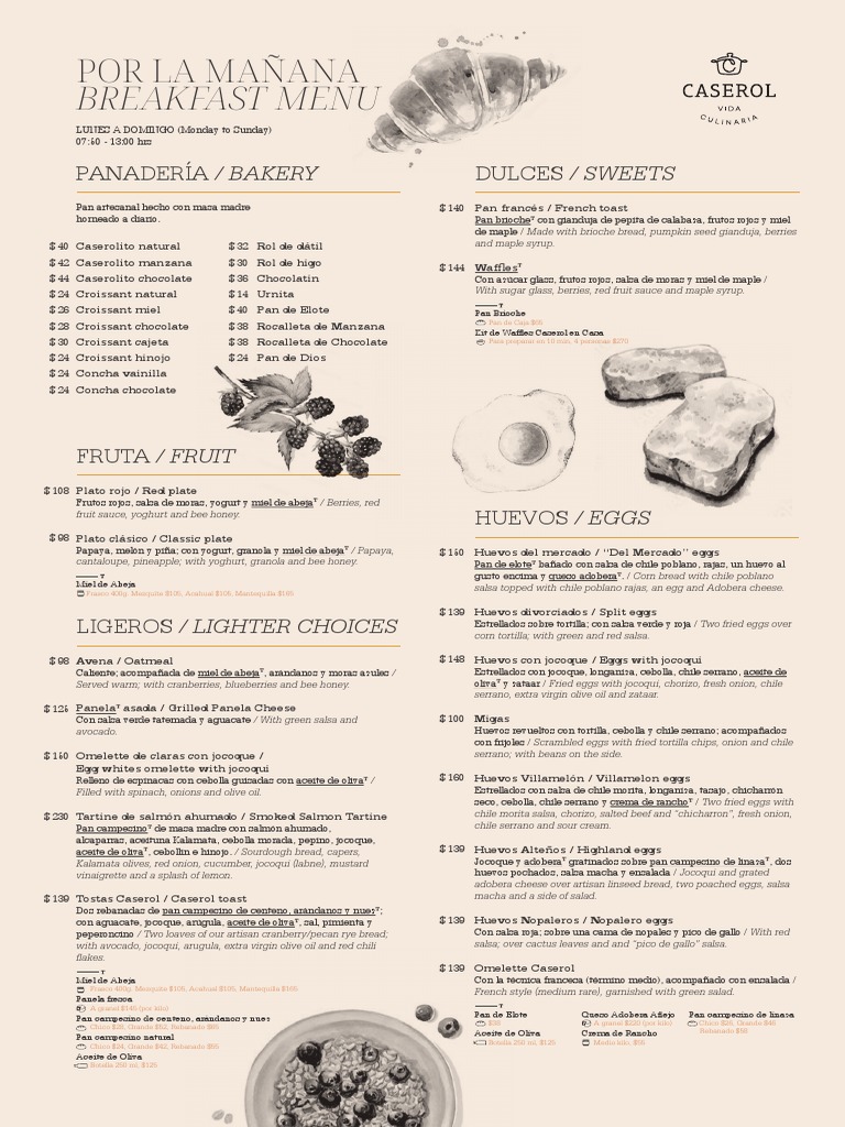 Menu Am 4 | PDF | Ingredientes de comida | Preparación de comida y bebida