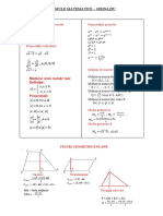 Formule Matematice - Gimnaziu