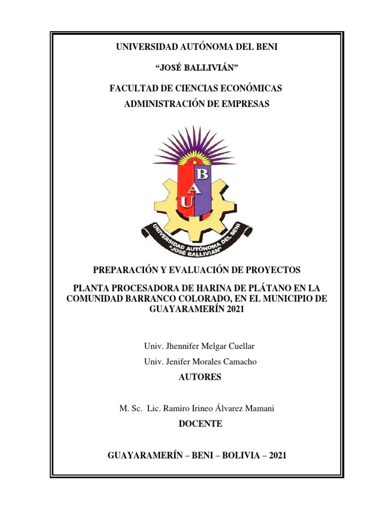 Harina de Platano - JMC2 2021 PDF | PDF | Ecuador | Mercado (economía)