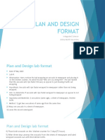 Plan and Design Format