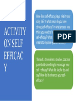 Activitiy On Self Efficacy