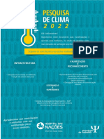 Pesquisa de clima 2022 analisa infraestrutura, valorização e liderança