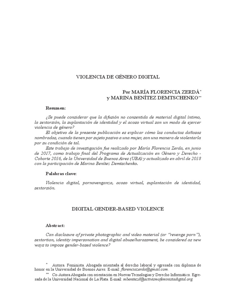 Violencia de Género en el Entorno Digital | PDF | La violencia contra ...