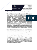 Tres Características - Culturales, Económicas, Políticas - de La Sociedad Hoy