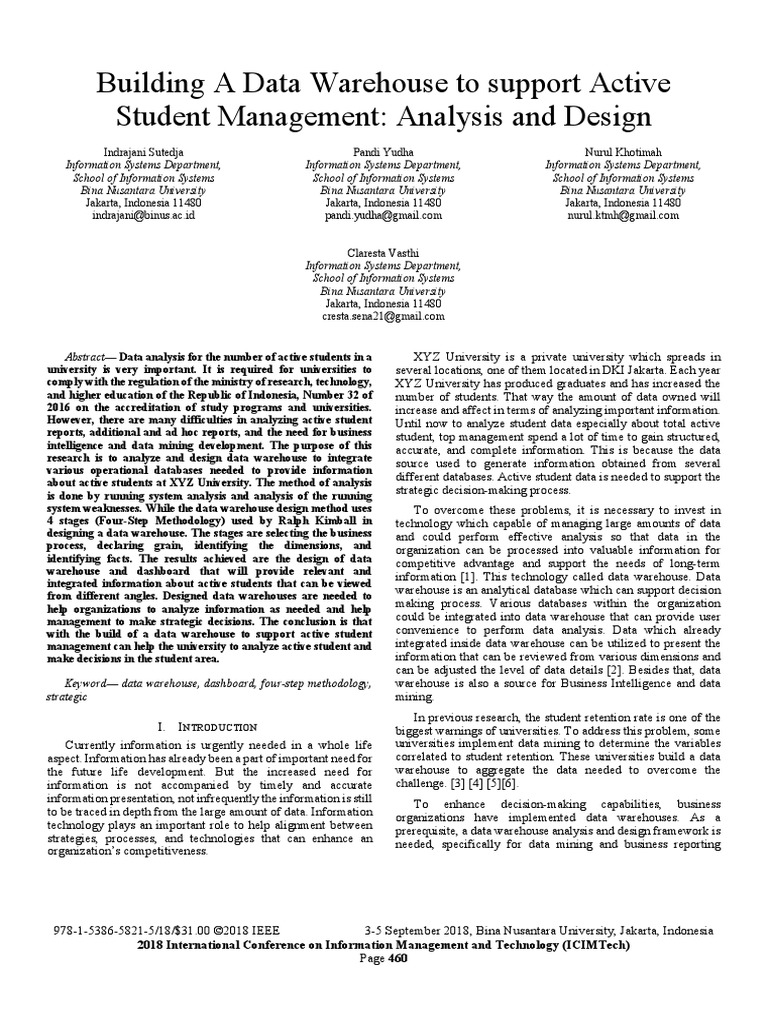 2 Unms Building A Data Warehouse To Support Active Student