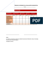 Formato para Entregar El Informe de La Evaluación Diagnostica