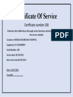 Certificate of Service 3 OT