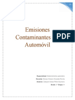 Emisiones Contaminantes Del Automóvil