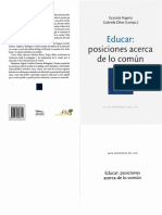 Frigerio y Diker 2012 - Educar-Posiciones Acerca de Lo Comun PDF