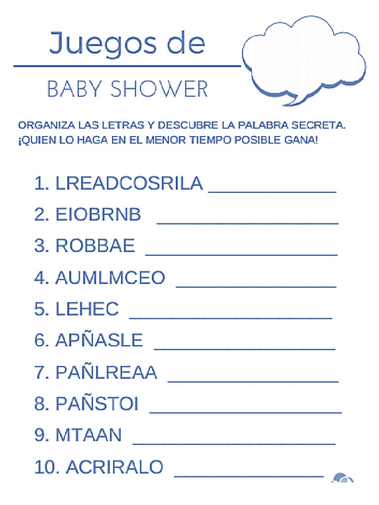 Juegos de Baby Shower | PDF