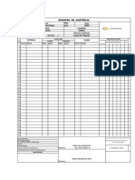 Registro de Asistencia Individual Lleno Ejemplo