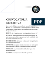 Convocatoria Deportiva